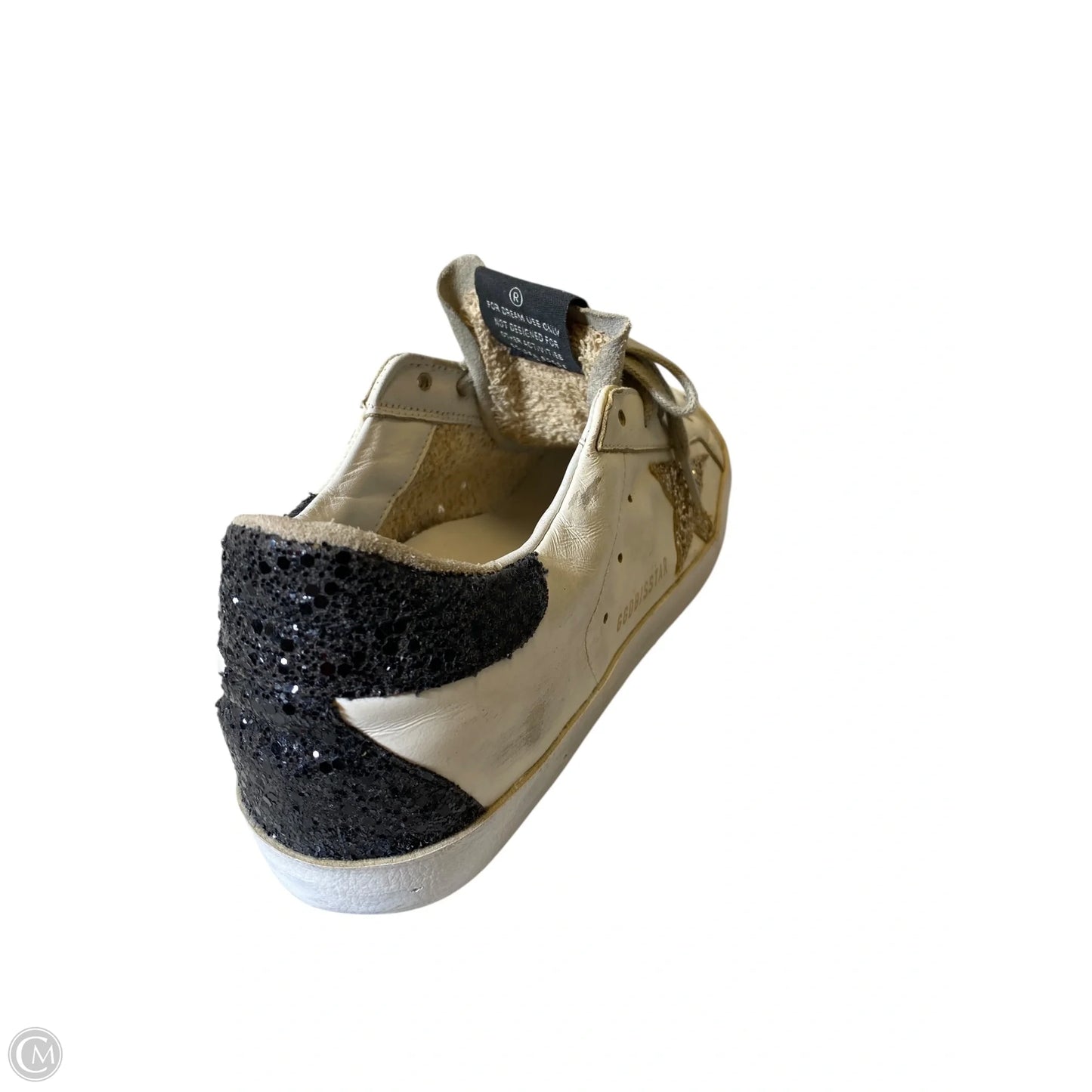 Shoes Luxury Designer By Golden Goose In Black & Cream, Size: 38