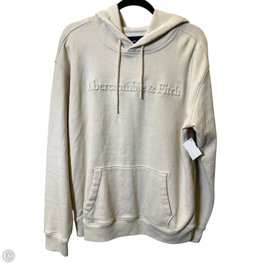Athletic Sweatshirt Hoodie By Abercrombie And Fitch In Tan, Size: M