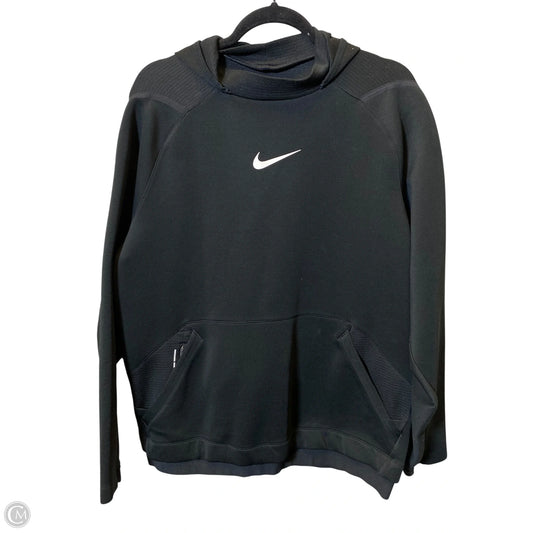 Athletic Sweatshirt Hoodie By Nike In Black, Size: L