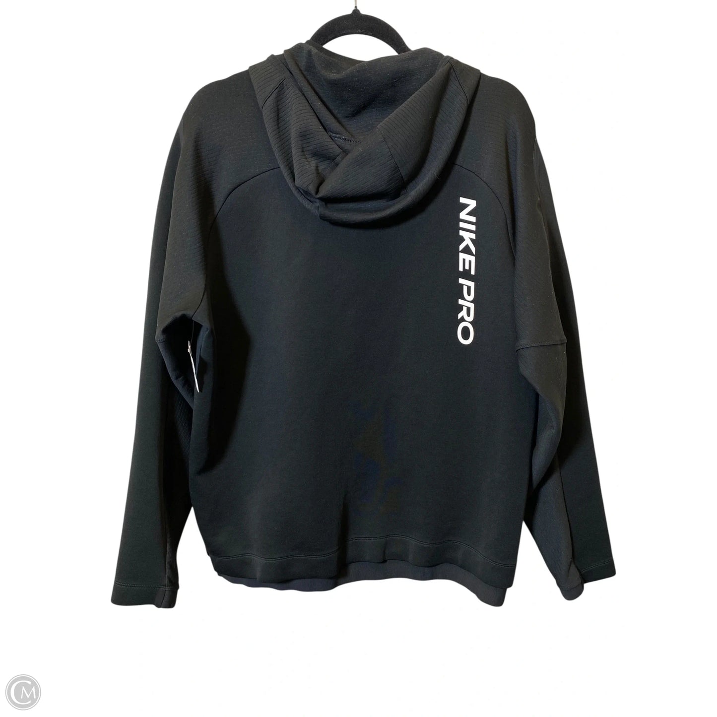Athletic Sweatshirt Hoodie By Nike In Black, Size: L