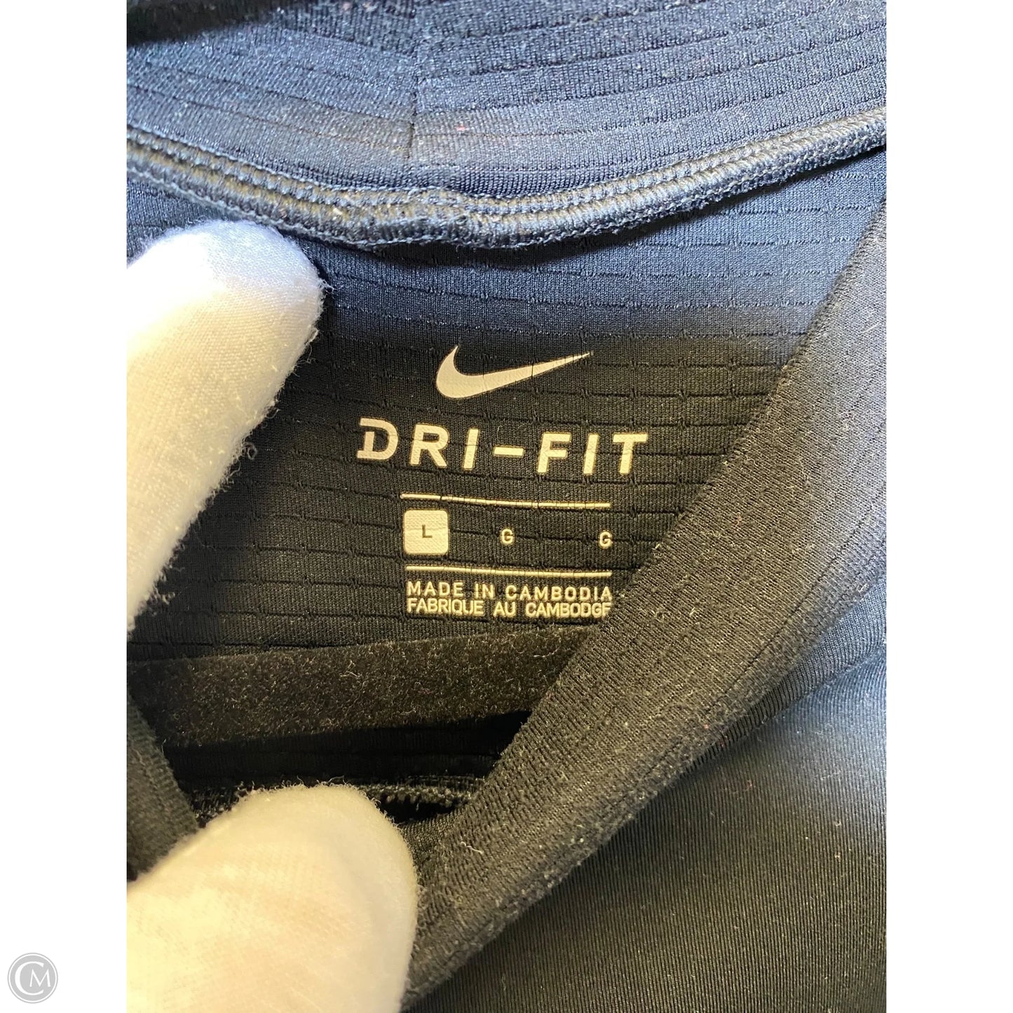 Athletic Sweatshirt Hoodie By Nike In Black, Size: L