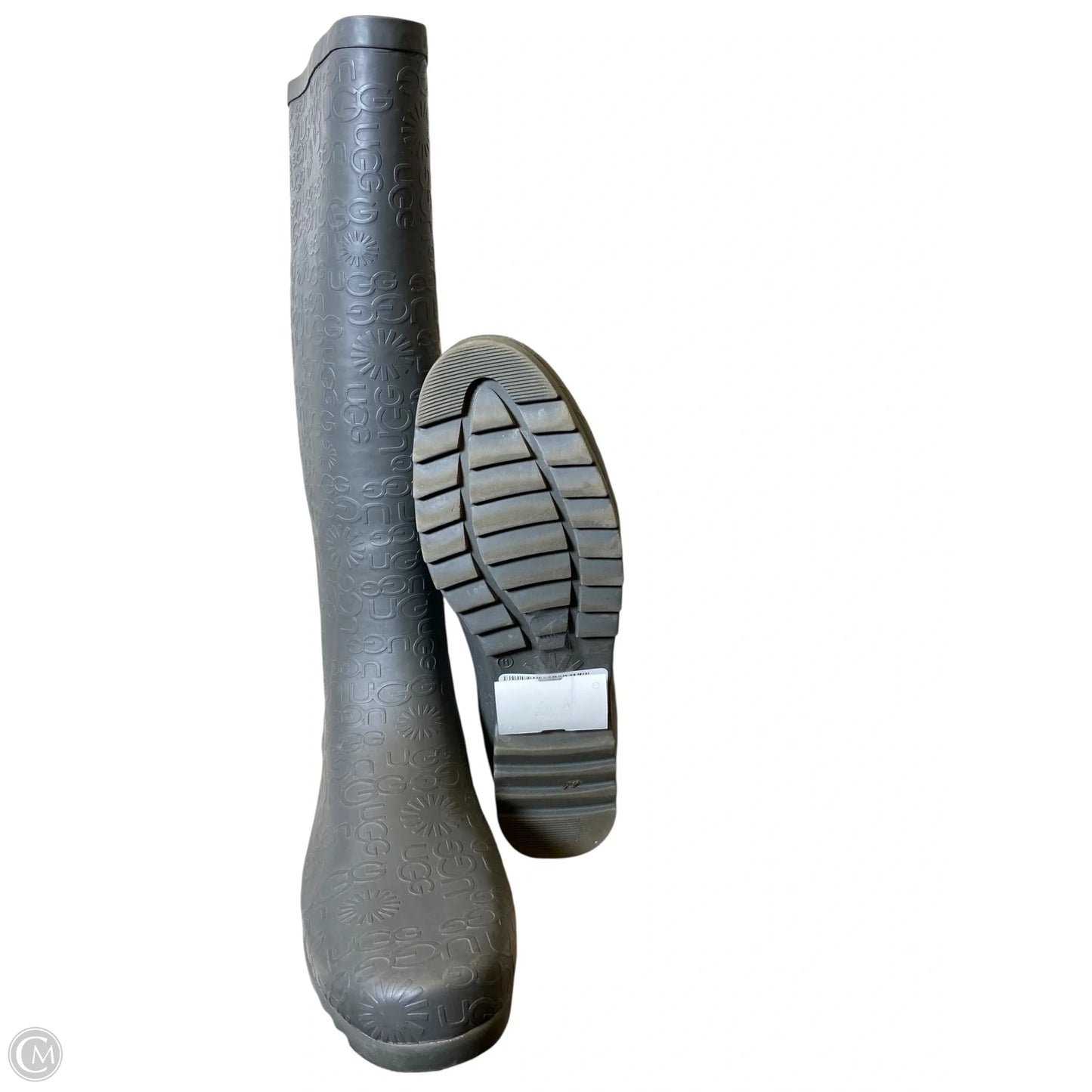 Boots Designer By Ugg In Grey, Size: 11