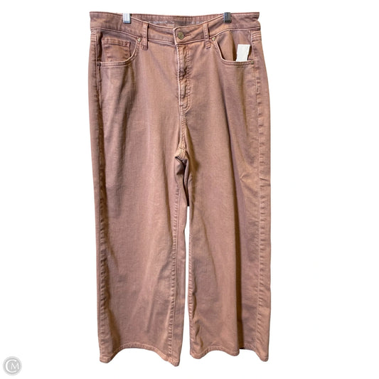 Jeans Wide Leg By Chicos In Pink, Size: 14