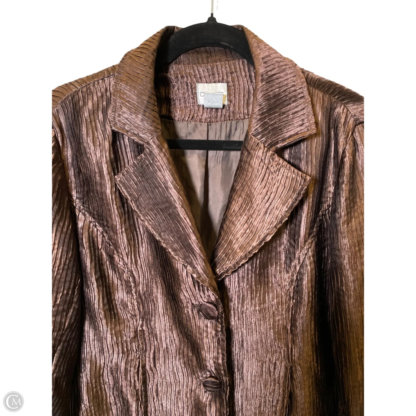 Jacket Moto By Chicos In Brown, Size: S