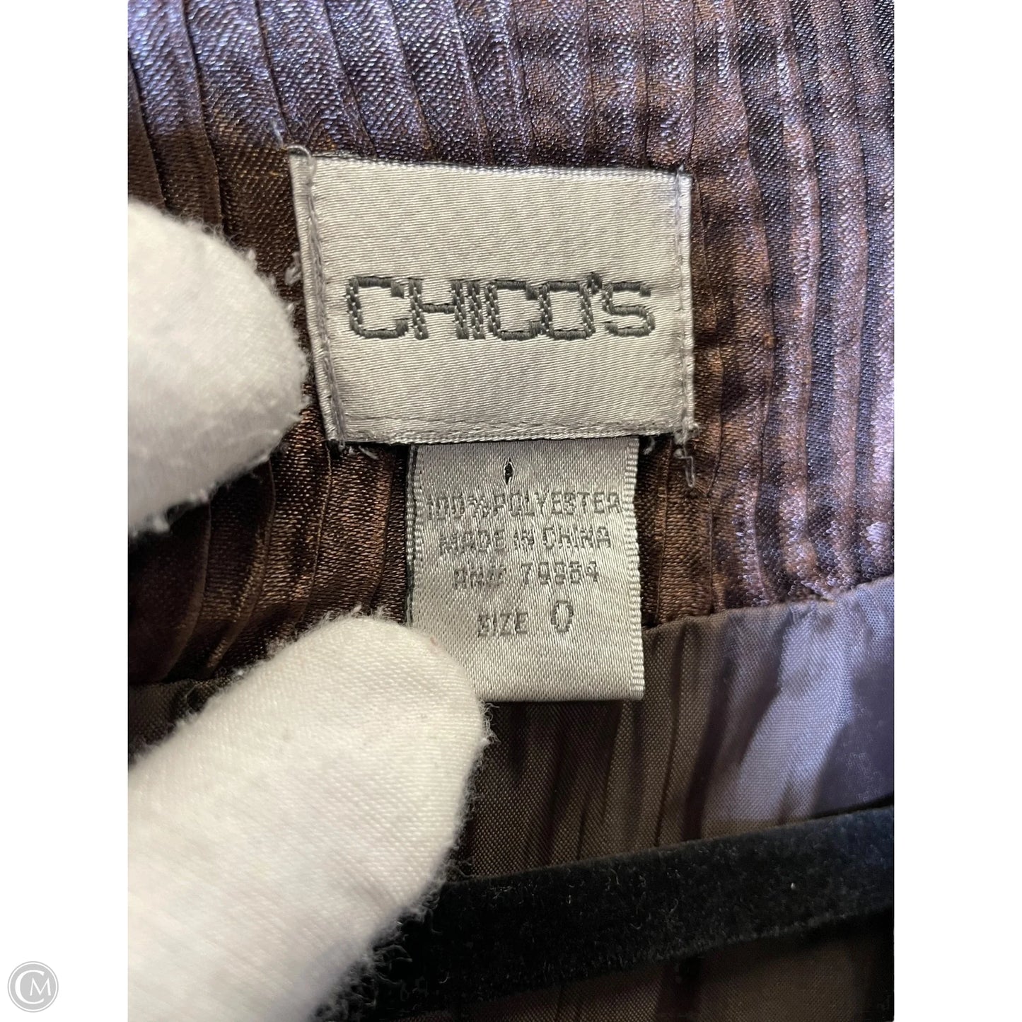 Jacket Moto By Chicos In Brown, Size: S