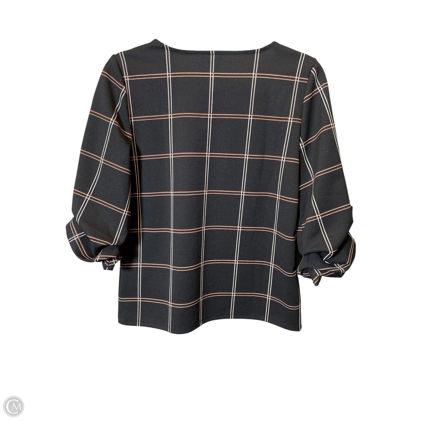Top 3/4 Sleeve By Ann Taylor In Checkered Pattern, Size: Sp