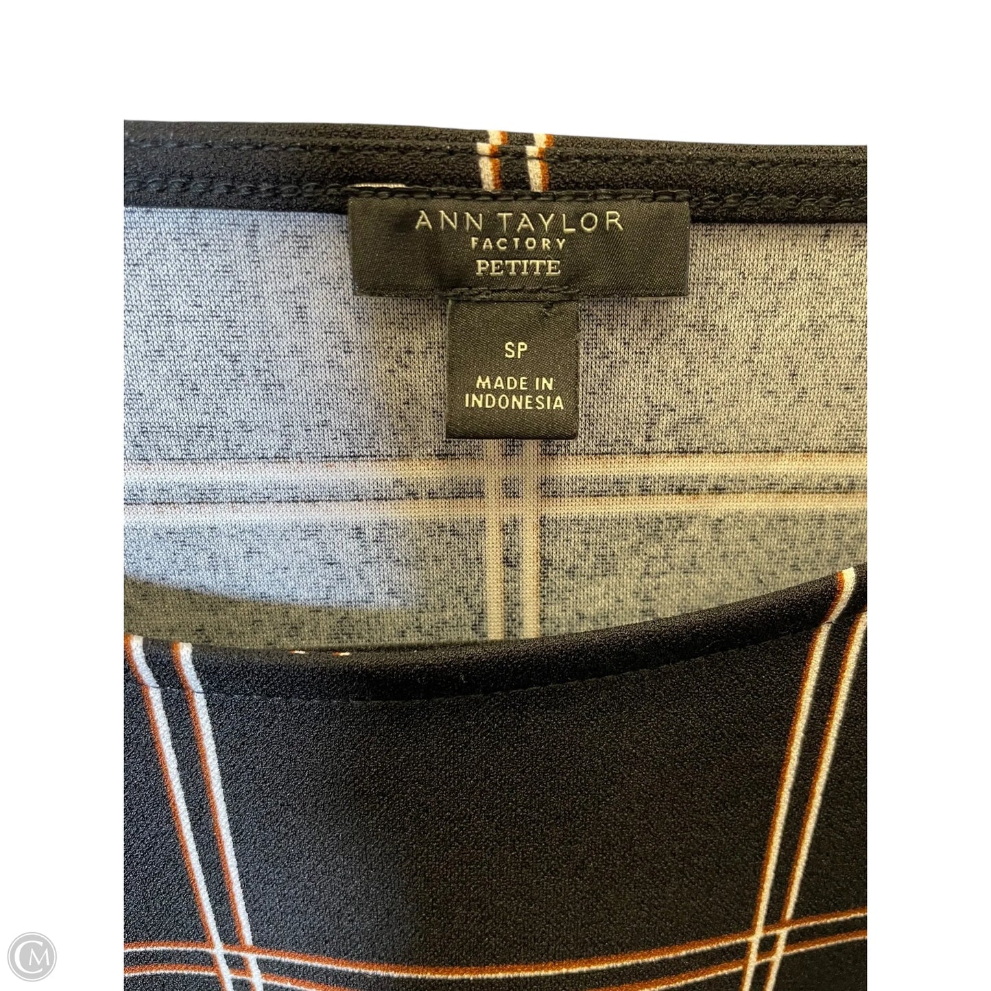 Top 3/4 Sleeve By Ann Taylor In Checkered Pattern, Size: Sp