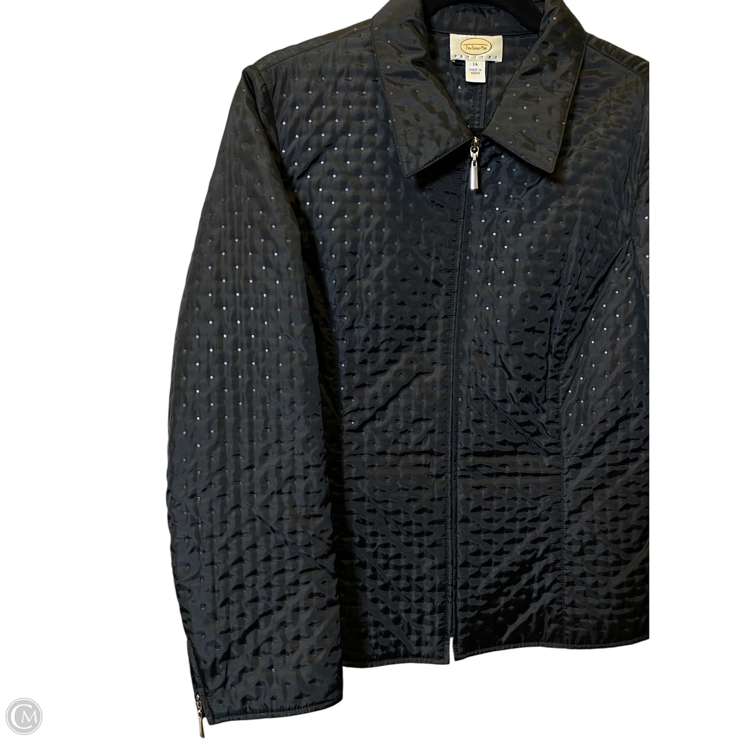 Jacket Puffer & Quilted By Talbots In Black, Size: 14
