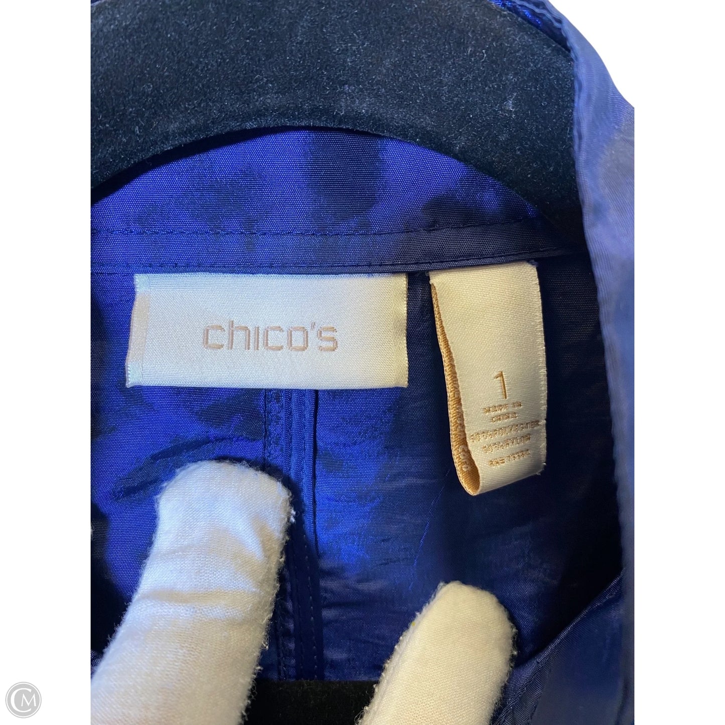 Jacket Moto By Chicos In Navy, Size: M
