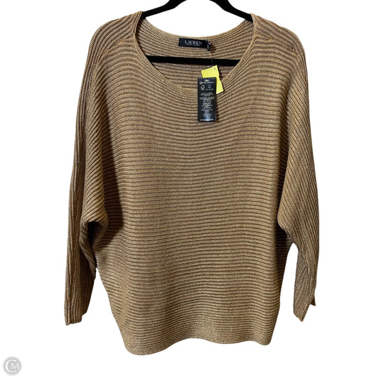 Sweater By Ralph Lauren In Gold, Size: 2x