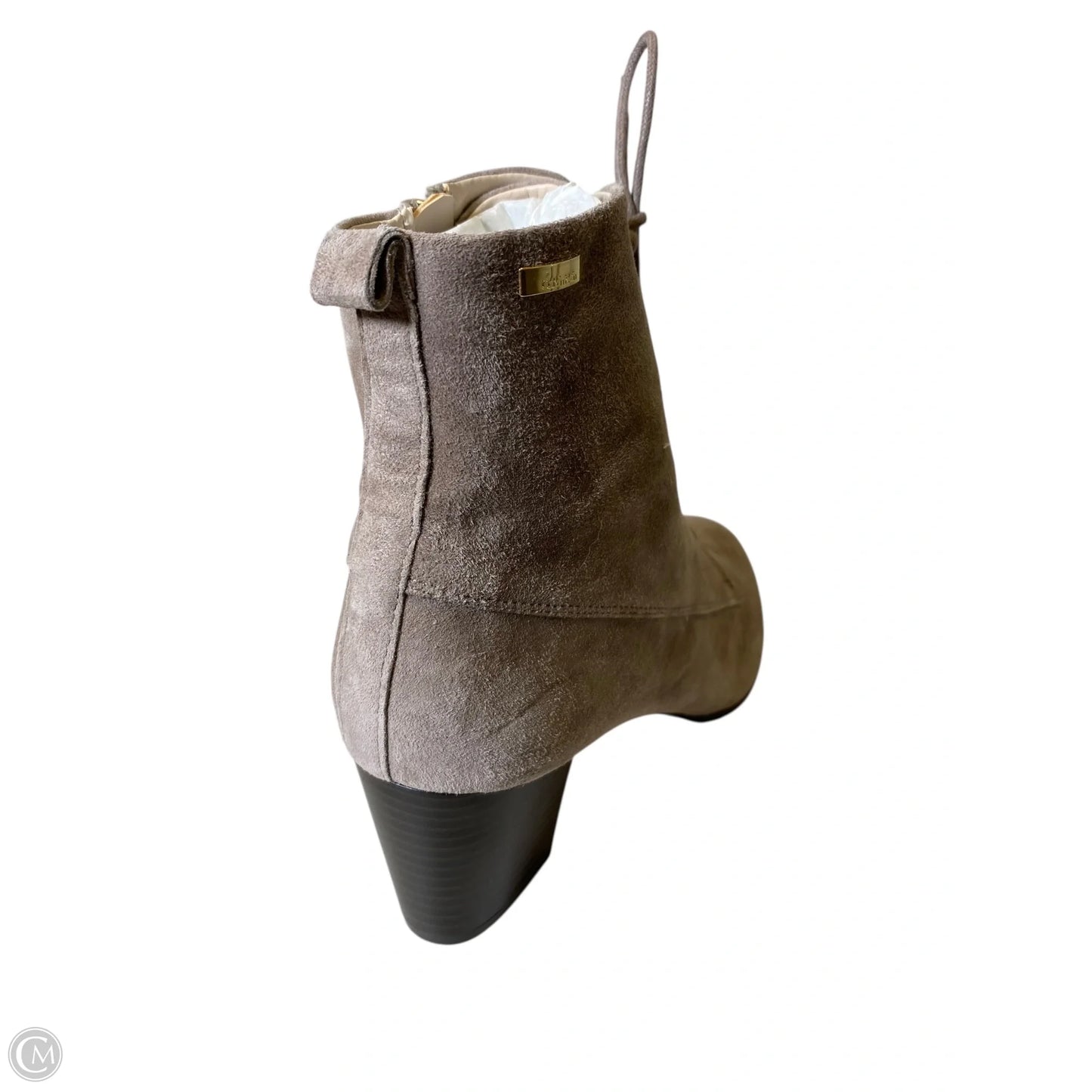 Boots Ankle Heels By Calvin Klein In Grey, Size: 11