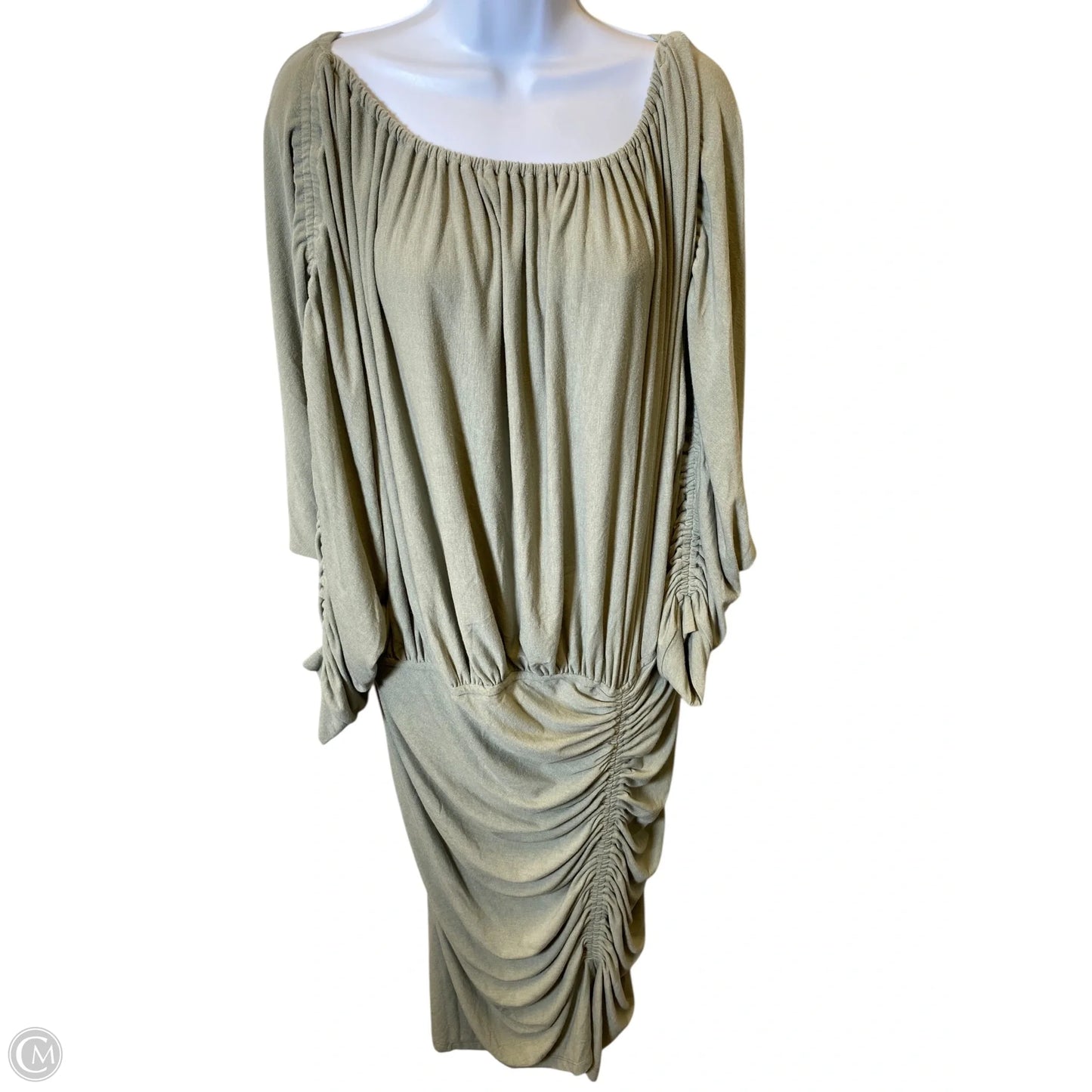 Dress Casual Midi By Anthropologie In Green, Size: 2x