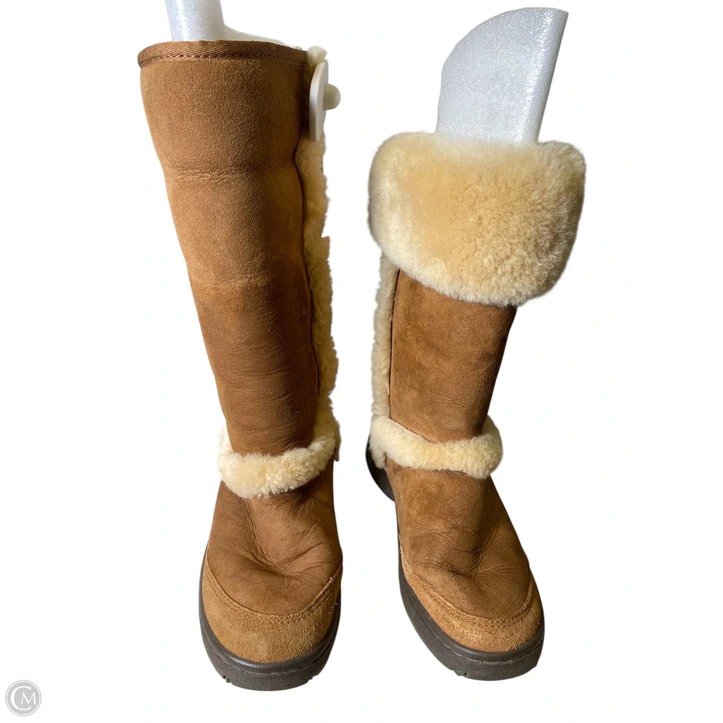 Boots Designer By Ugg In Brown, Size: 8