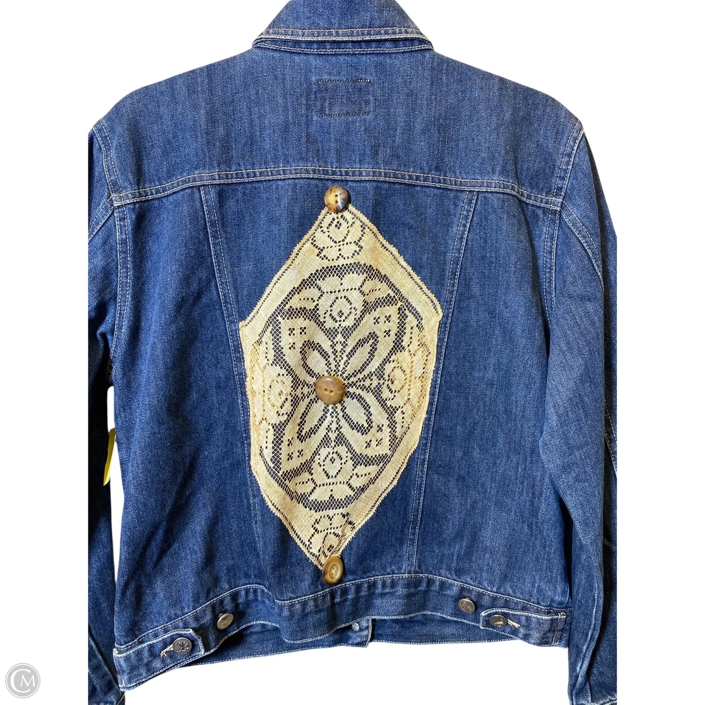 Jacket Denim By Calvin Klein In Blue Denim, Size: XL
