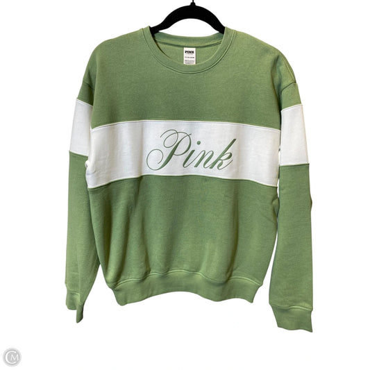 Athletic Sweatshirt Collar By Pink In Green, Size: S