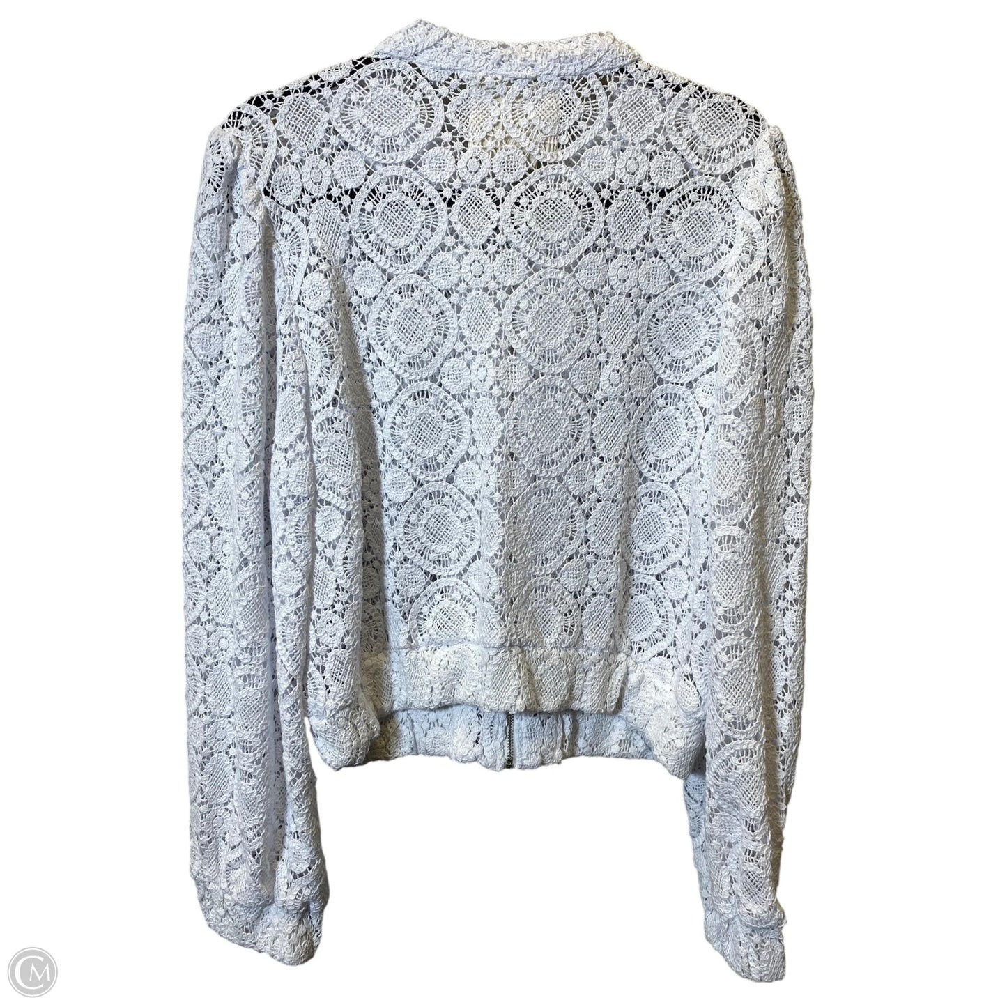 Jacket Moto By Anthropologie In White, Size: M