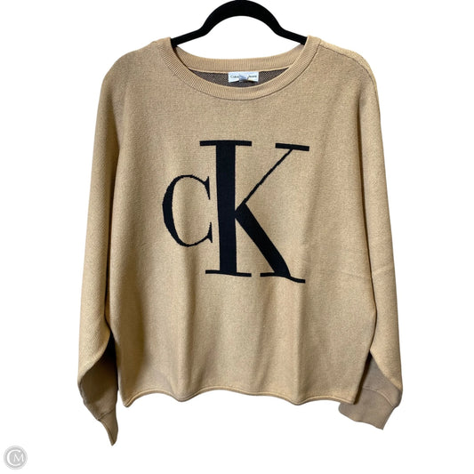 Sweater By Calvin Klein In Beige, Size: M