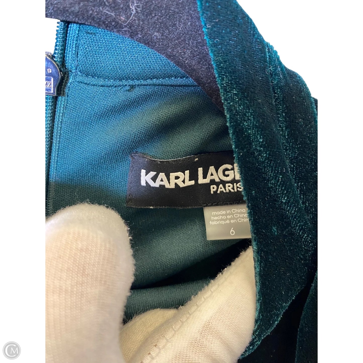 Dress Designer By Karl Lagerfeld In Green, Size: 6