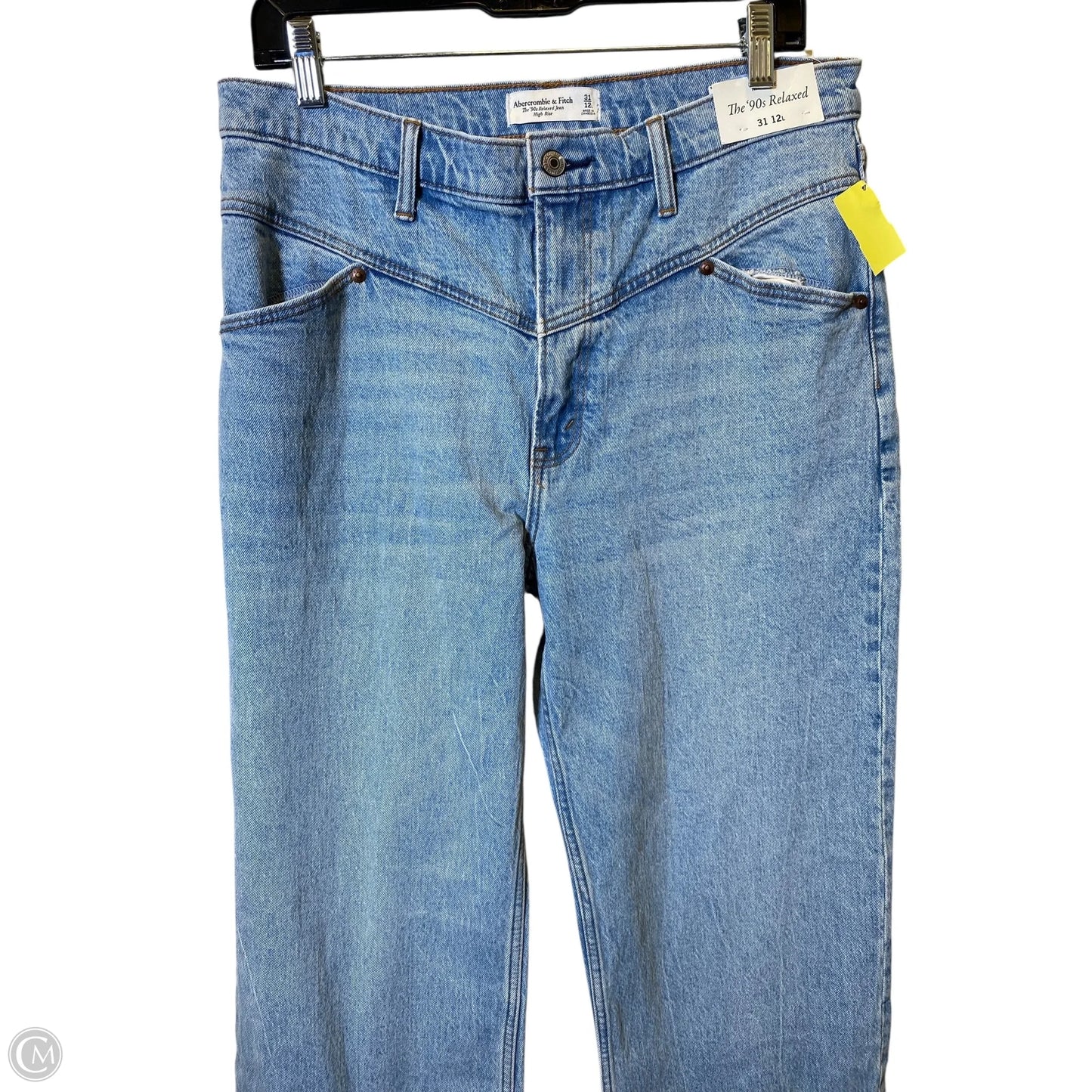 Jeans Straight By Abercrombie And Fitch In Blue Denim, Size: 12