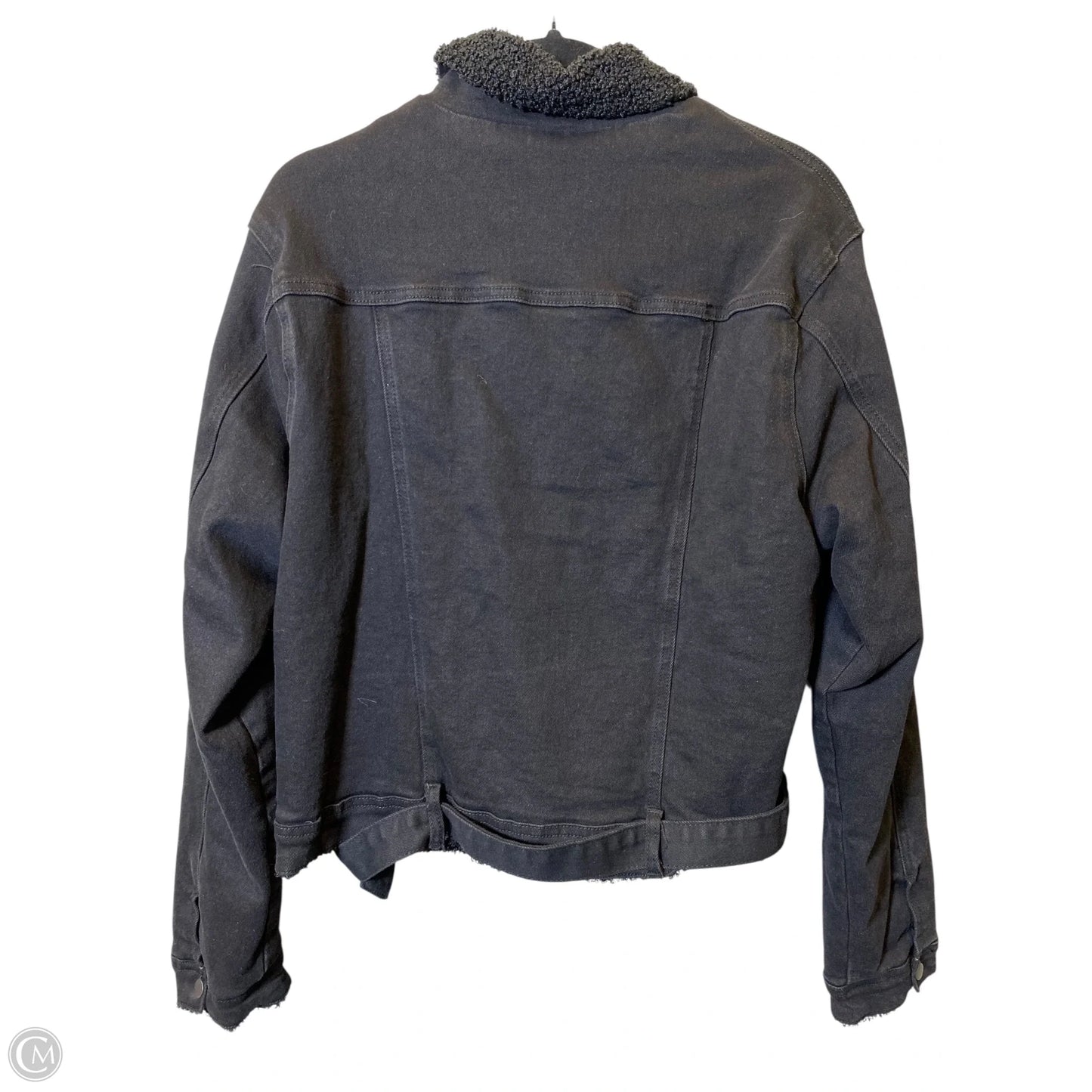 Jacket Faux Fur & Sherpa By Clothes Mentor In Black, Size: L
