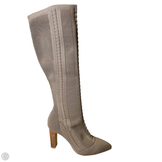 Boots Knee Heels By Charles By Charles David In Taupe, Size: 8.5