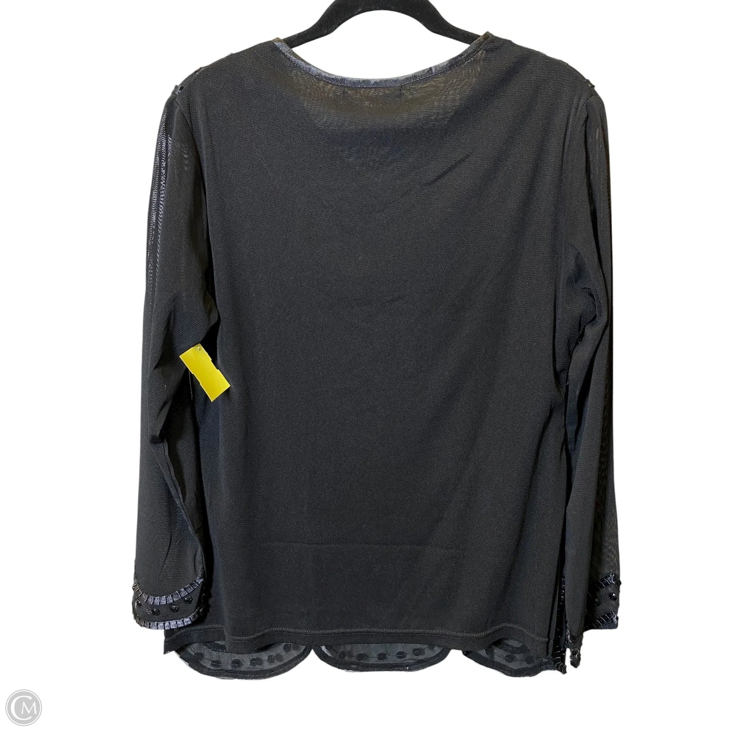Top Long Sleeve By Pretty Angel In Black, Size: Xl