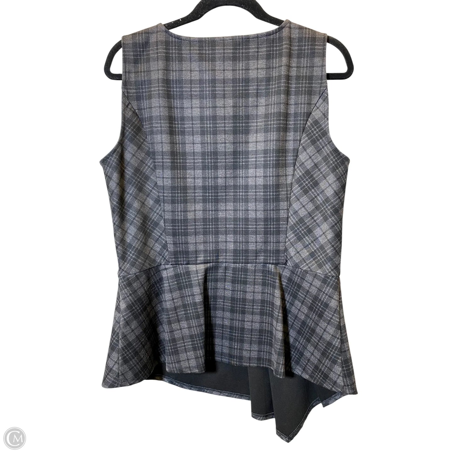Top Sleeveless By White House Black Market In Plaid Pattern, Size: Xl