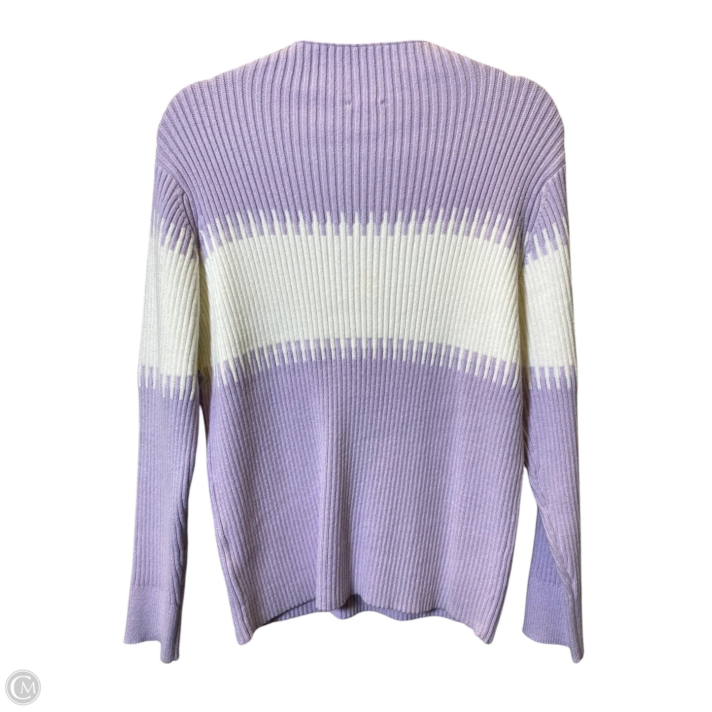 Sweater By Cliche In Purple & White, Size: L