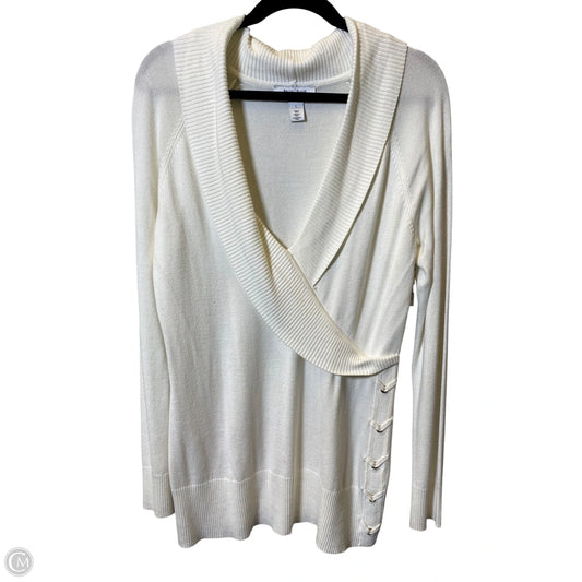 Sweater By White House Black Market In Cream, Size: L