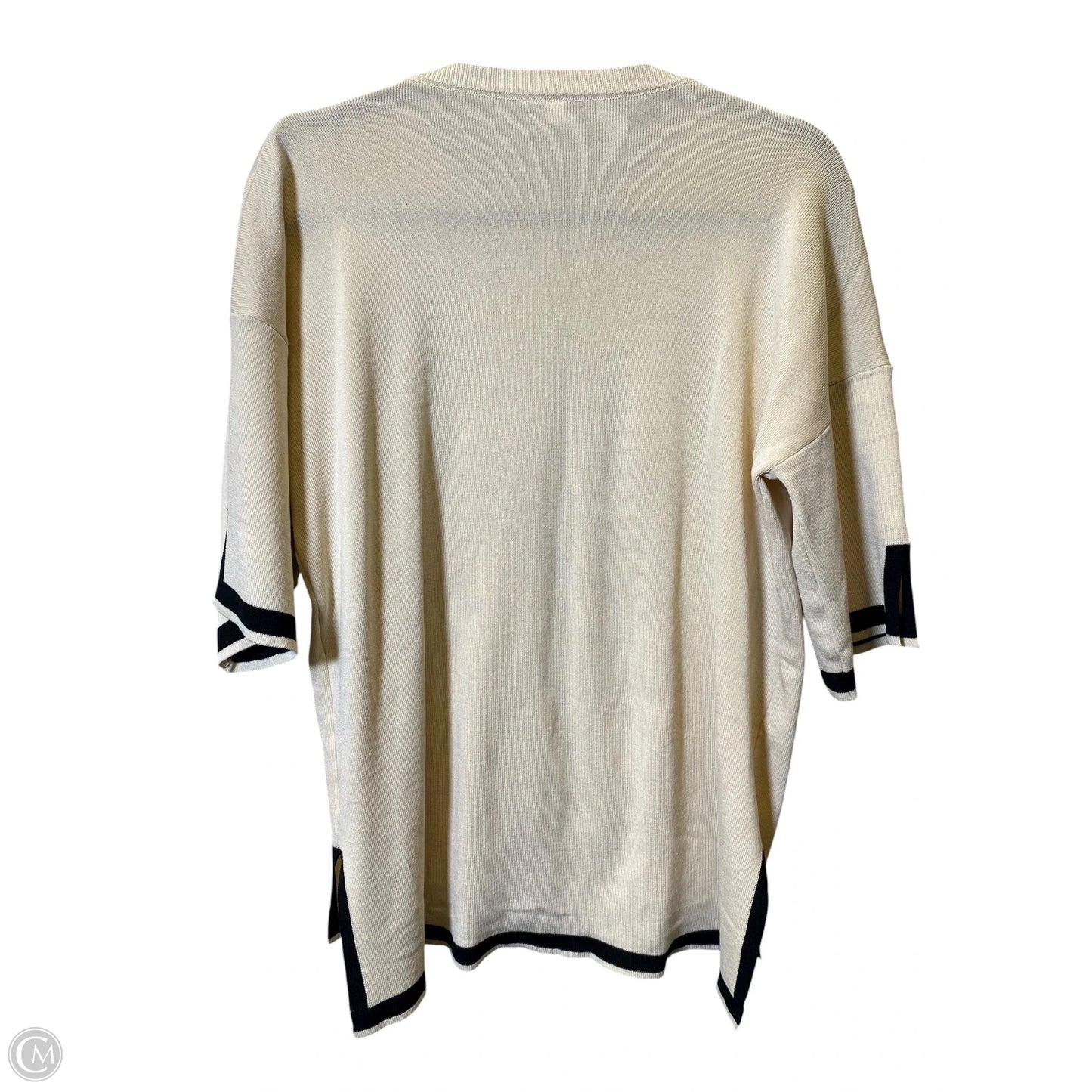 Sweater Short Sleeve By Clothes Mentor In Beige, Size: L