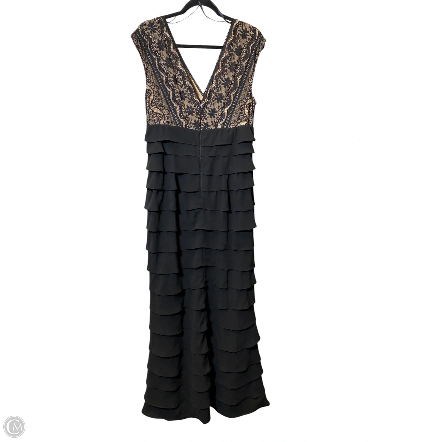 Dress Party Long By Adrianna Papell In Black, Size: 14