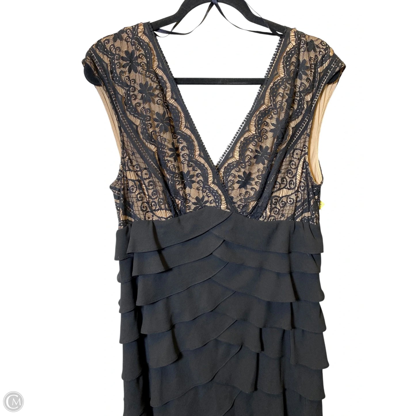 Dress Party Long By Adrianna Papell In Black, Size: 14