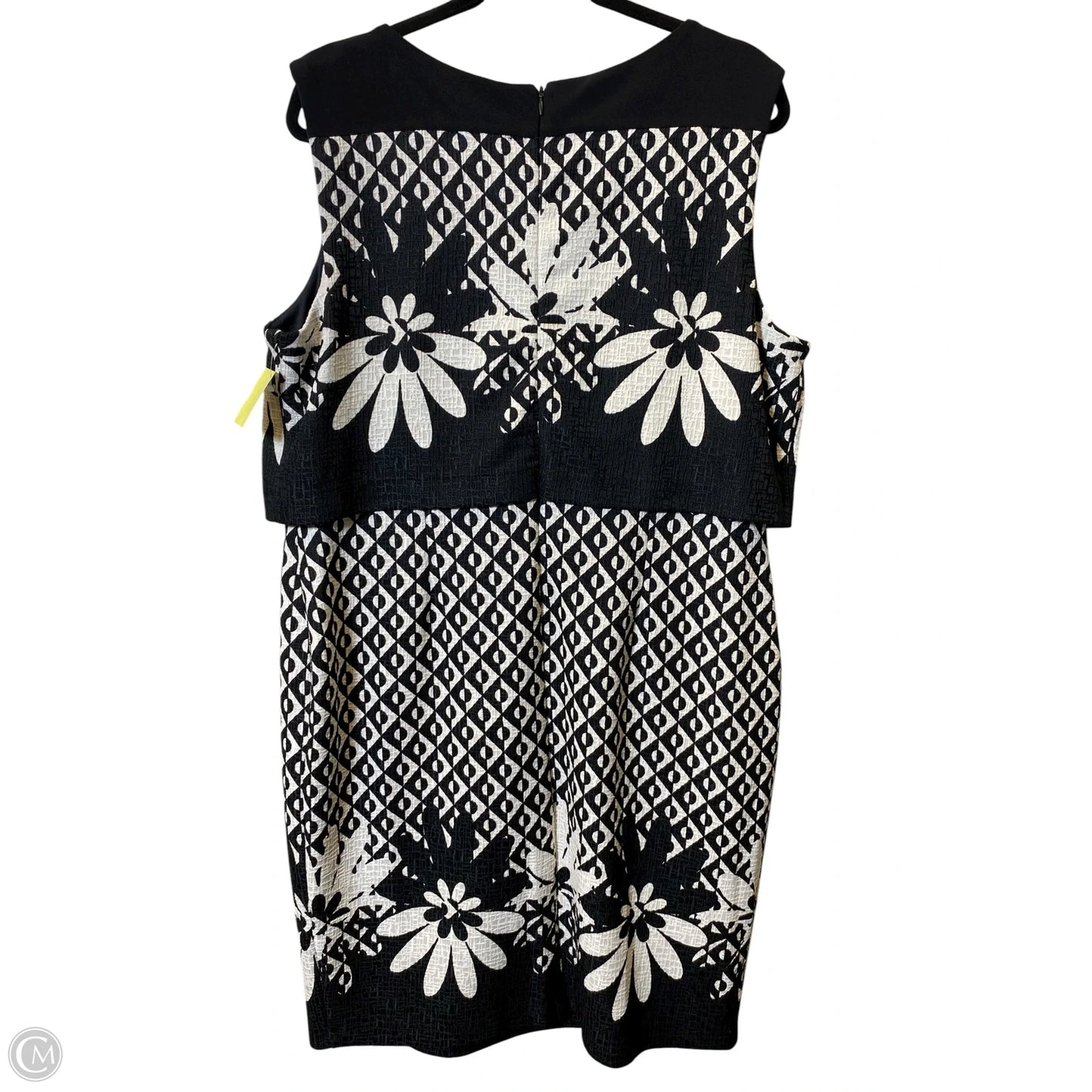 Dress Casual Short By Joseph Ribkoff In Black & Cream, Size: 18