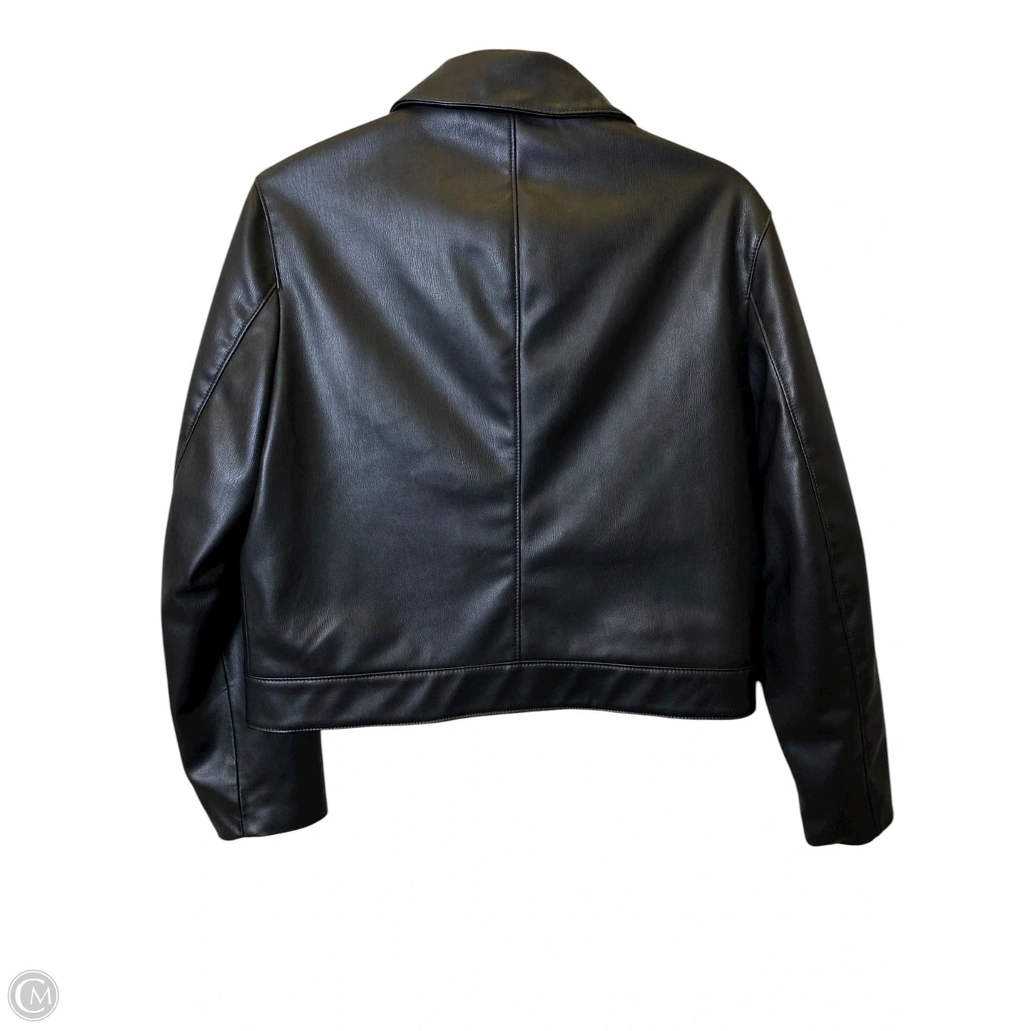 Jacket Leather By Zara In Black, Size: Xs