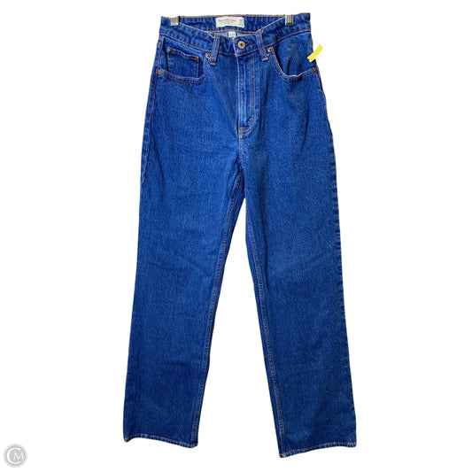 Jeans Straight By Abercrombie And Fitch In Blue Denim, Size: 2