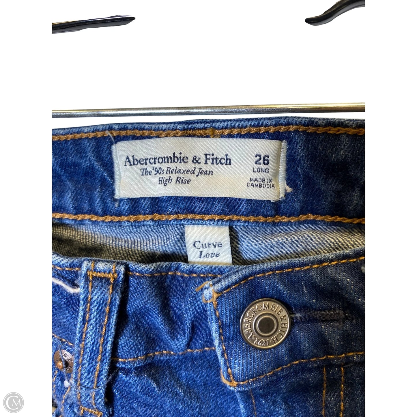 Jeans Straight By Abercrombie And Fitch In Blue Denim, Size: 2