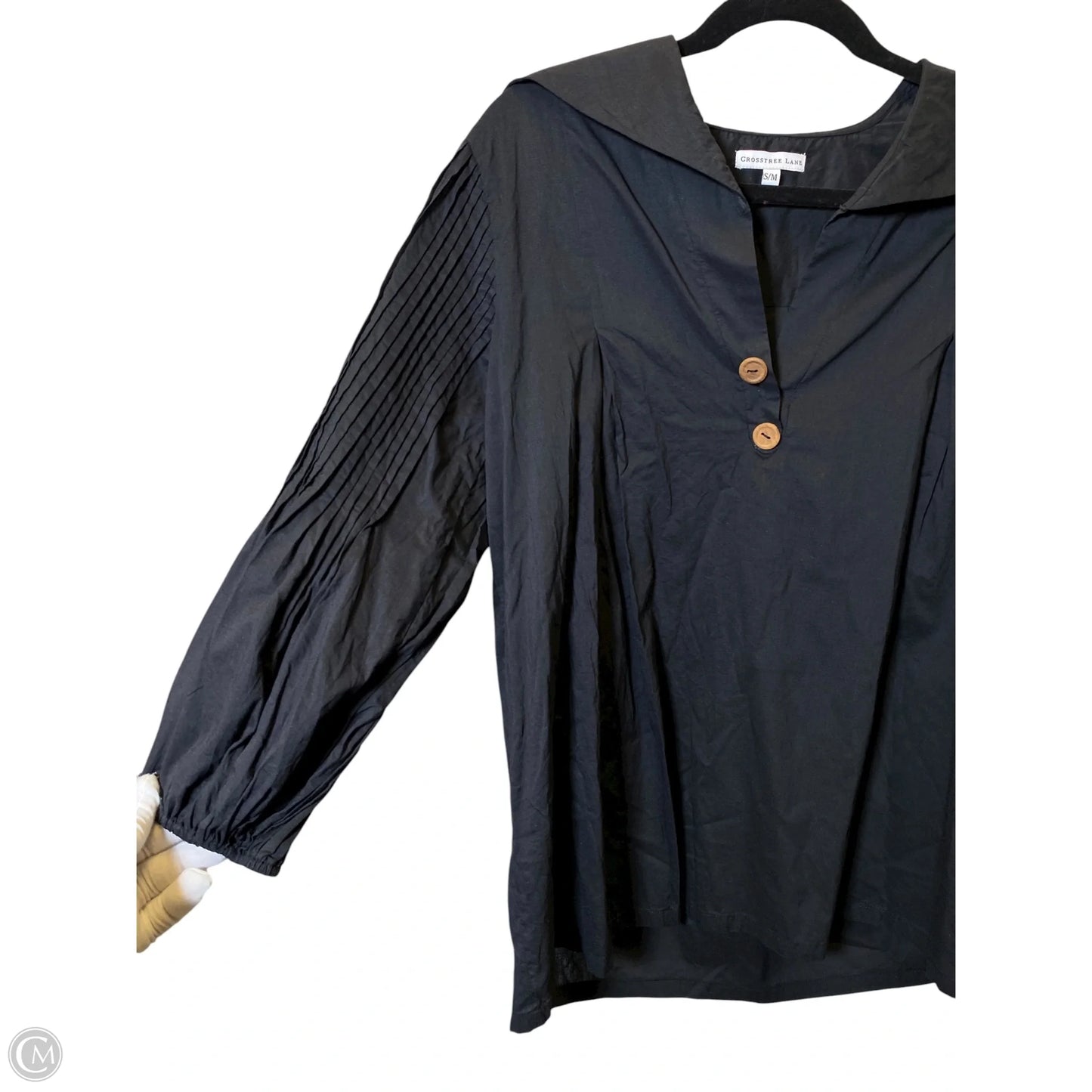 Top 3/4 Sleeve By Clothes Mentor In Black, Size: M