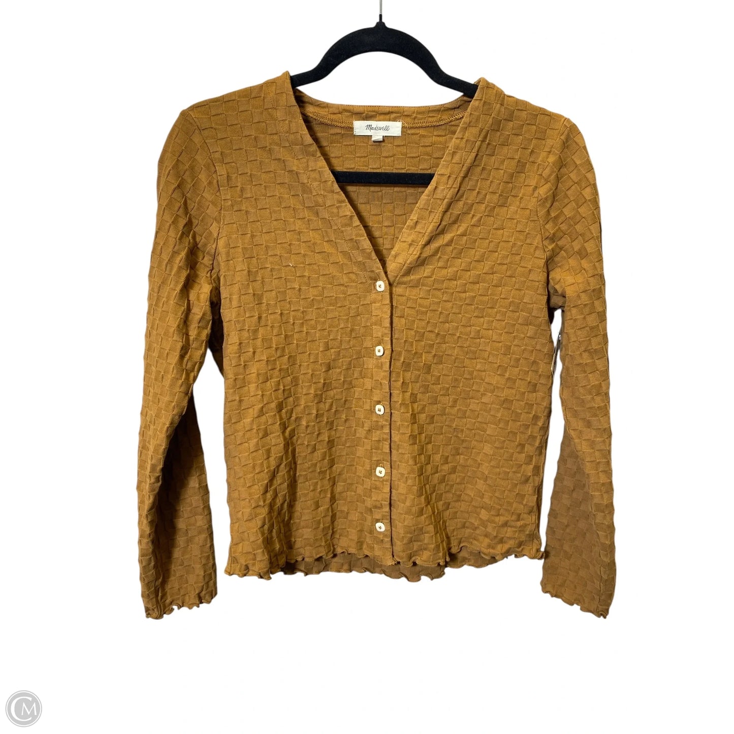 Blouse Long Sleeve By Madewell In Brown, Size: M