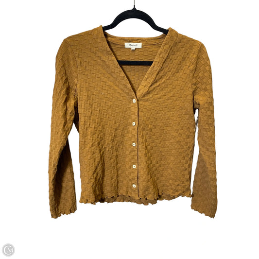 Blouse Long Sleeve By Madewell In Brown, Size: M