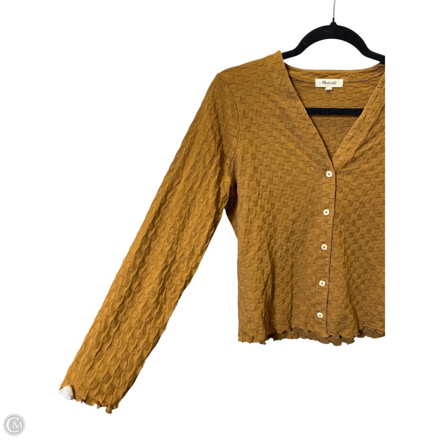 Blouse Long Sleeve By Madewell In Brown, Size: M
