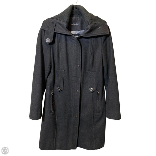 Coat Parka By Calvin Klein In Black, Size: S