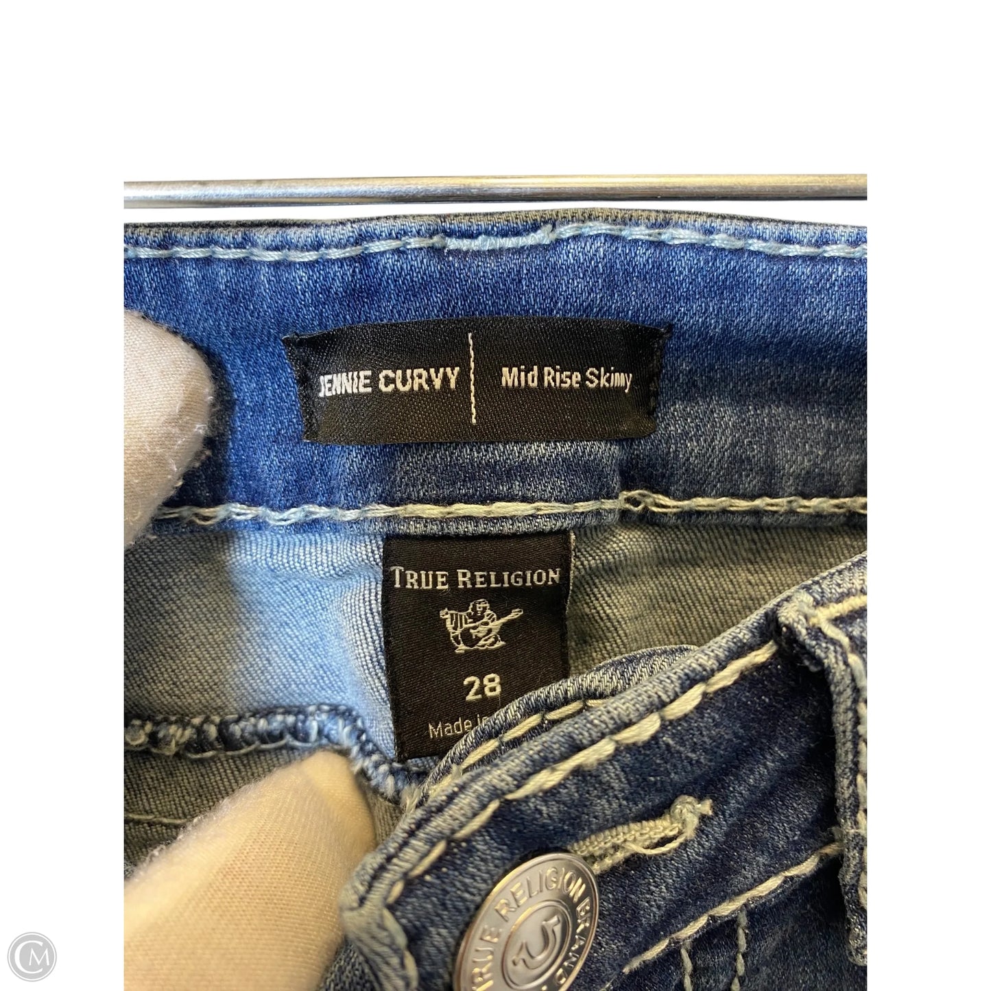 Jeans Skinny By True Religion In Blue Denim, Size: 8