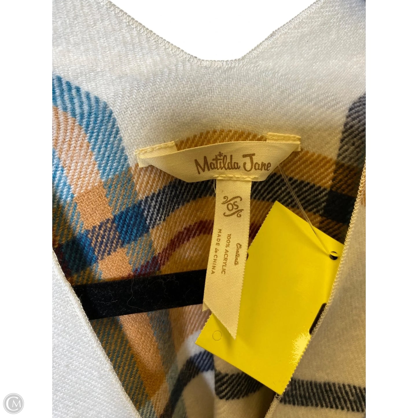 Shawl By Matilda Jane In Plaid Pattern, Size: Osfm