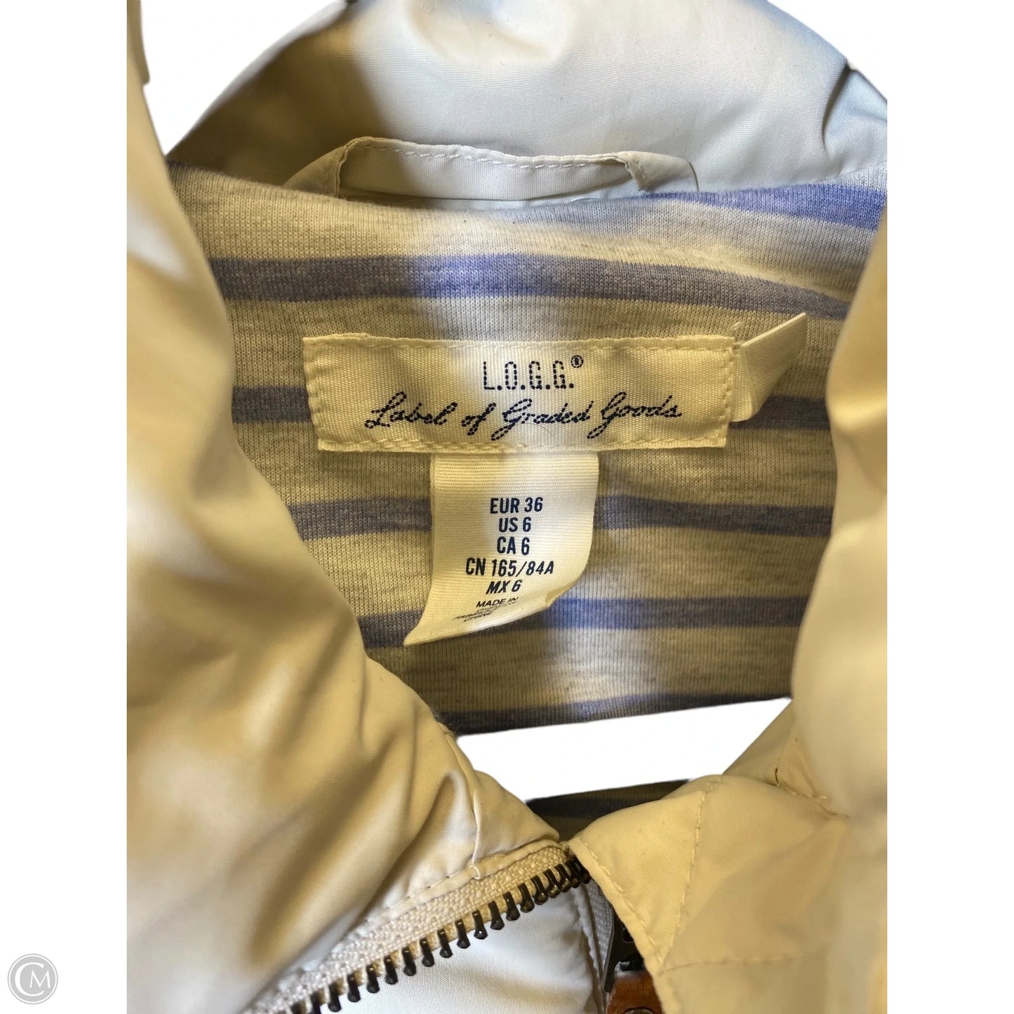 Vest Puffer & Quilted By Logg In Cream, Size: 6