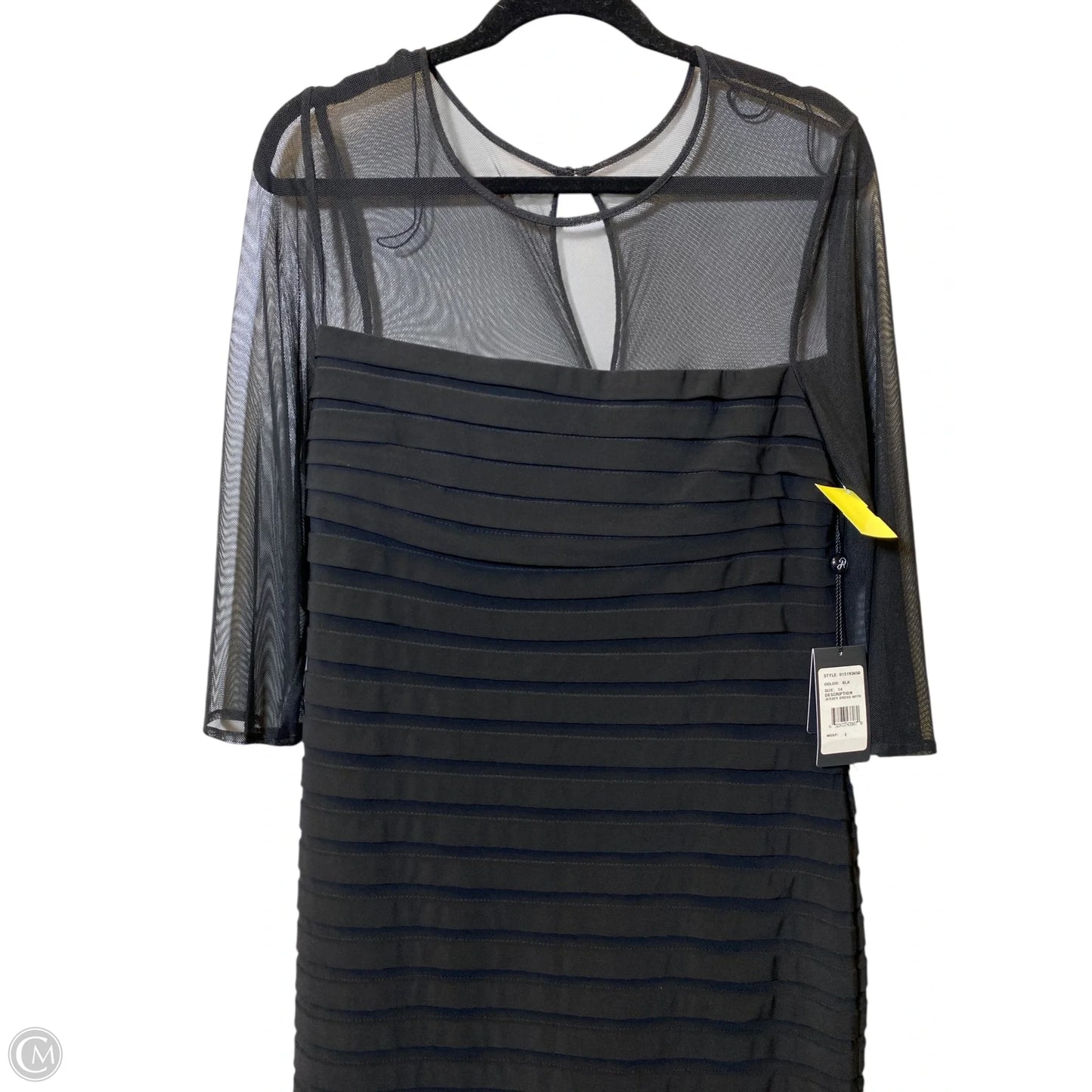 Dress Casual Midi By Adrianna Papell In Black, Size: 14