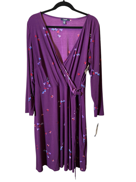 Dress Casual Midi By Chaps In Purple, Size: Xl