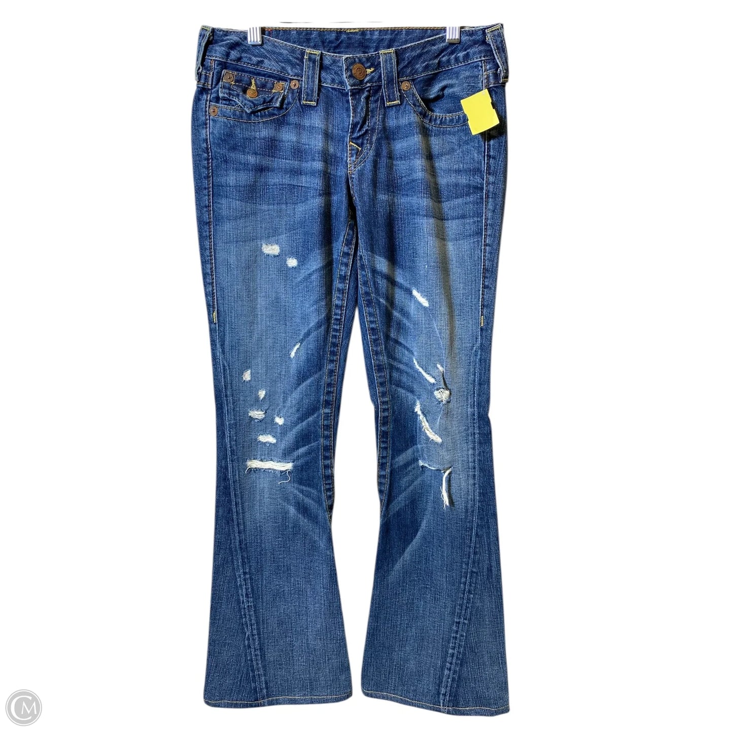 Jeans Boot Cut By True Religion In Blue Denim, Size: 4