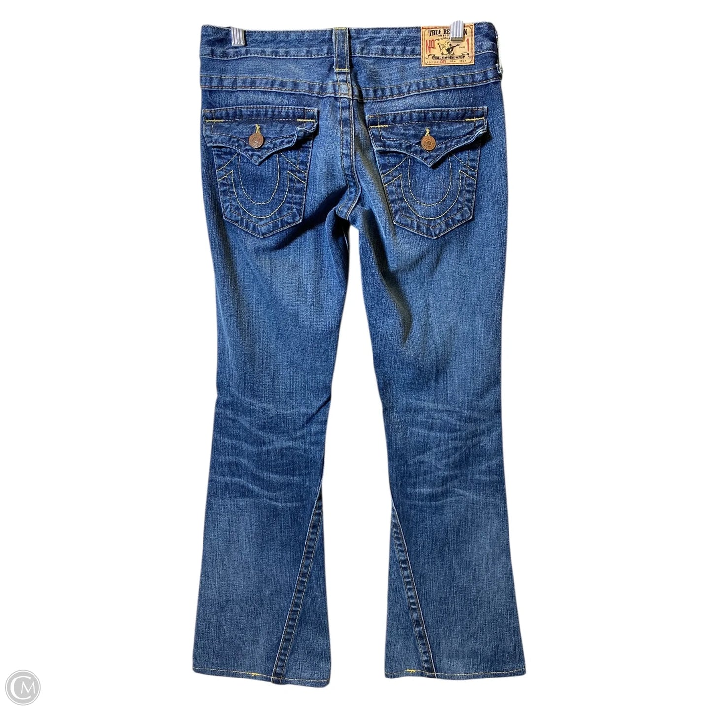 Jeans Boot Cut By True Religion In Blue Denim, Size: 4