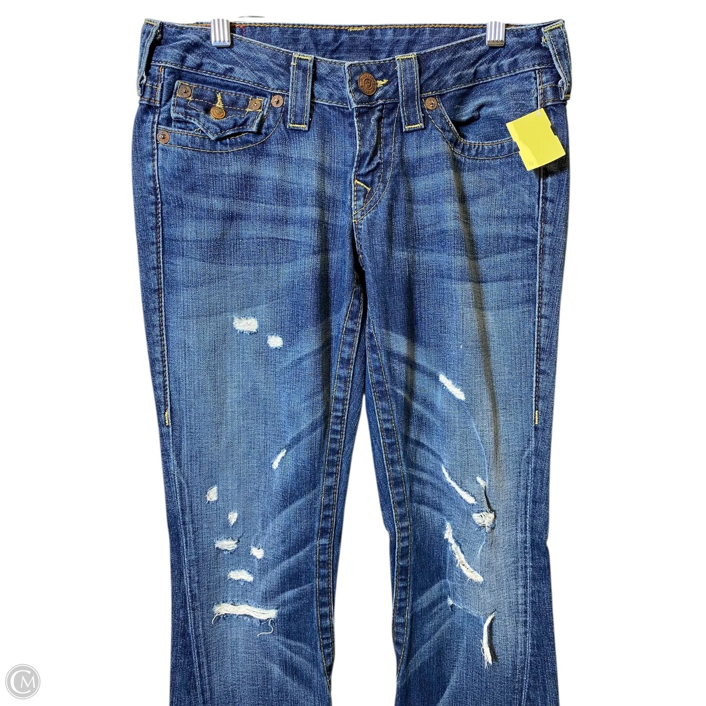 Jeans Boot Cut By True Religion In Blue Denim, Size: 4