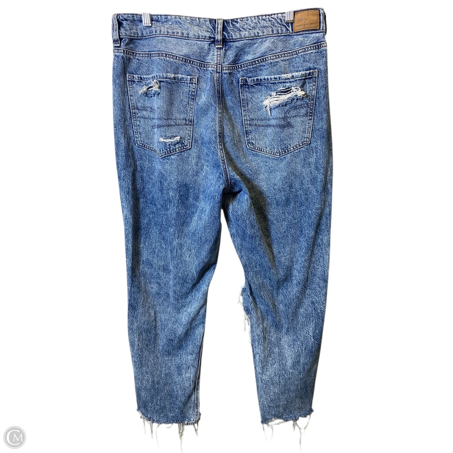 Jeans Straight By American Eagle In Blue Denim, Size: 14